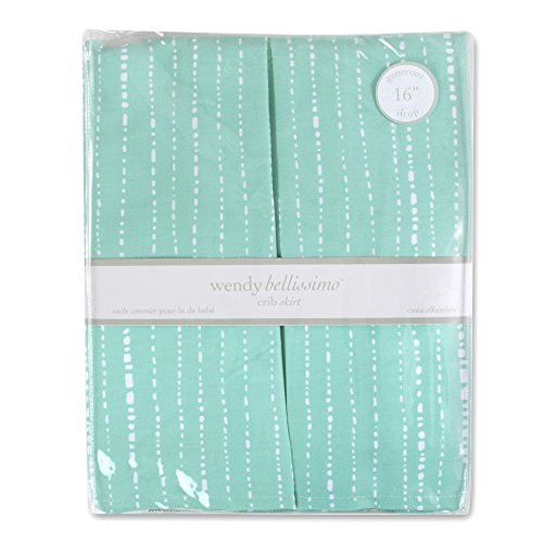 Wendy Bellissimo Crib Skirt (Teal/White) Wendy Bellissimo Crib Skirt (Teal/White)