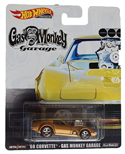Hot Wheels Premium  Gold   68 Corvette Gas Monkey Garage