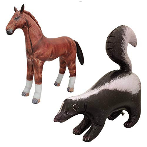 Jet Creations Inflatable Skunk Horse Stuffed Animal Plush 2 Pack  Ideal for Display Toys Party Decorations and Decor  JC-A0107  Multi Jet Creations Inflatable Skunk Horse Stuffed Animal Plush 2 Pack  Ideal for Display Toys Party Decorations and Decor  JC-A0107  Multi