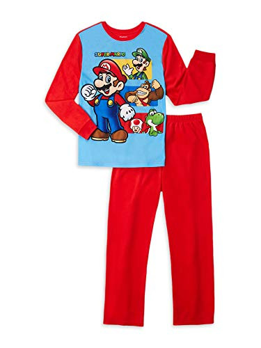Super Mario Little Boys 2 Piece Pajama Sleepwear Set 4-5 Red
