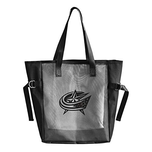 Littlearth Productions NHL Columbus Blue Jackets Black Mesh Reusable Fabric Tailgate Tote Bag with Black Vinyl Team Logo