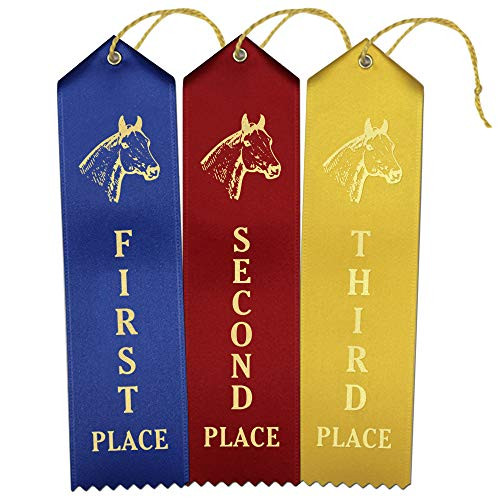 Horse Show Ribbons 1st - 2nd - 3rd Place  25 Each Place 75 Count Total