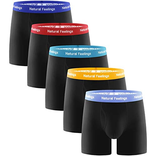 Natural Feelings Boxer Briefs Mens Underwear Soft Cotton Men s Boxer Briefs Men Pack Underwear with Open Fly