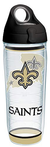 Tervis Tradition NFL New Orleans Saints Insulated Tumbler  24oz Water Bottle  Clear - Tritan