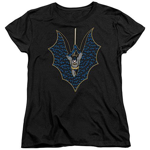Trevco Batman Bat Fill Women s T Shirt  Small Black