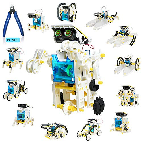 13-in-1 Solar Robot Toy with Plier  STEM Toys Robots for Kids 8 9 10 11 12  DIY Science Toy Solar Powered Building Robotic Set Science Experiment Kit for Kids Education Building Toy Gift for Boy Girl