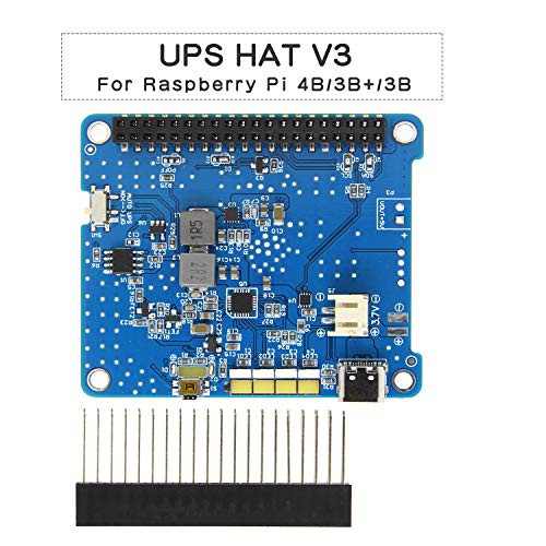Geekworm Raspberry Pi UPS HAT V3  Raspberry Pi 4 UPS HAT UPS3 Lithium Battery Expansion Board Without Battery for Raspberry Pi 4 Model B-3B-3B