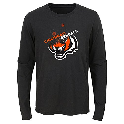 NFL Cincinnati Bengals Youth Boys  Flux  Long Sleeve Ultra Tee Black  Youth X-Large18