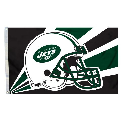 Fremont Die NFL New York Jets 3 x 5 Flag with Grommets 3 x 5-Foot Helmet Fremont Die NFL New York Jets 3 x 5 Flag with Grommets 3 x 5-Foot Helmet
