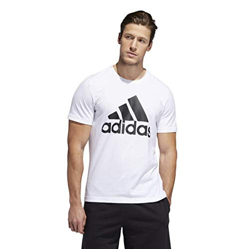 adidas mens Basic Badge of Sport Tee White XX-Large