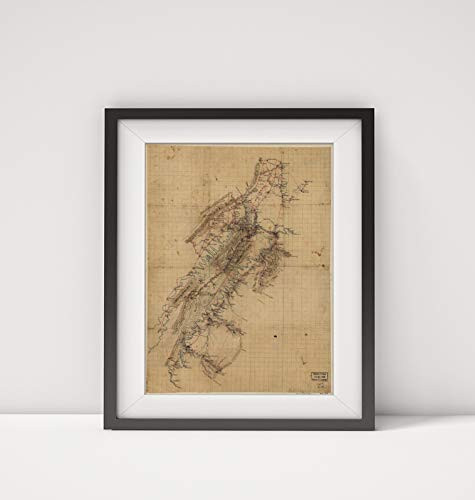 1860 Map|Title: Map of Shenandoah Valley from Winchester to New Market, Virginia and from Millwood t