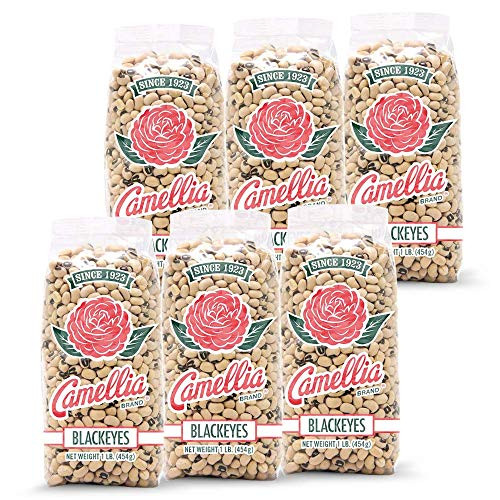 Camellia Brand Dry Black Eye Peas  1 Pound Pack of 6