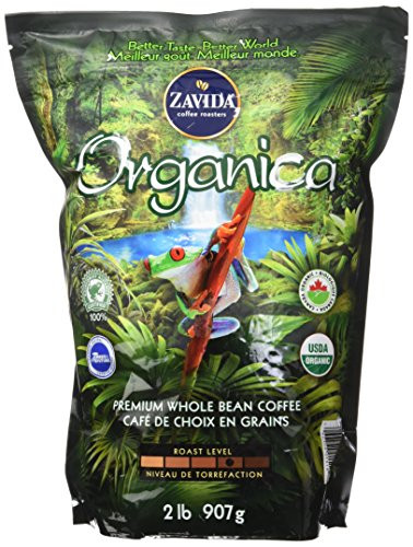 Zavida Organica Premium Whole Bean Coffee Medium Dark Roast USDA Organic 2lb   907g   32oz