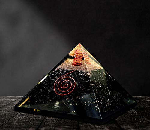 Real Crystal Black Tourmaline Orgone Pyramid  Crystal Point  Pyramid for Gift  Healing Crystals  Chakra Meditation  Heart Chakra  Reiki Healing Metaphysical Gift
