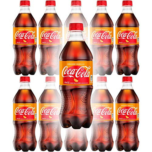 Orange Vanilla Coke Coca-Cola Soda Drink  20oz Can Pack of 10  Total of 200 Fl OZ