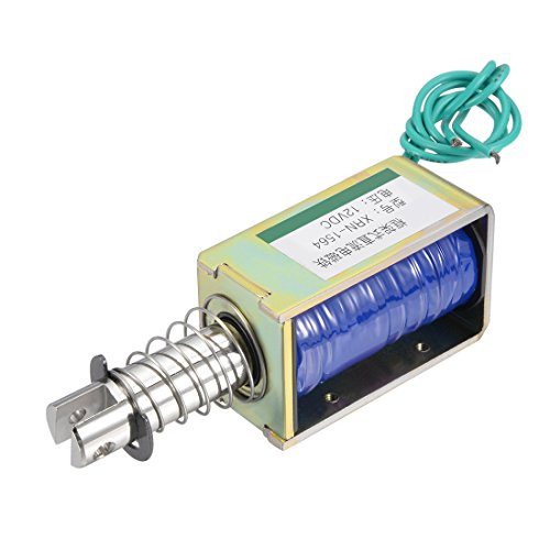uxcell DC 12V 60N Force 10mm Stroke Pull Type Open Frame Solenoid Electromagnet XRN-1564