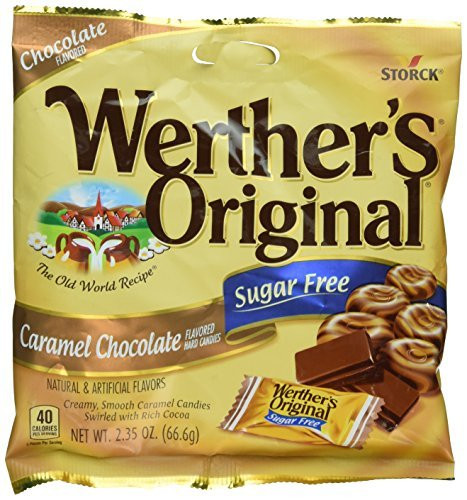 Werther s Original Sugar Free Candies  Caramel Chocolate  2-35 Ounce Pack of 4 by Werther s