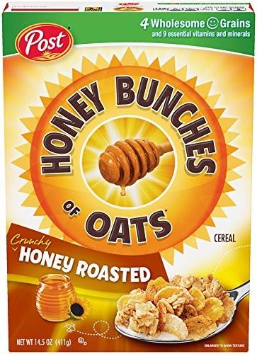 Honey Bunches of Oats Honey Roasted  14-5-Ounce Boxes Pack of 4