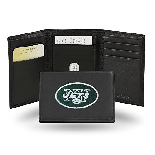 Rico Industries NFL New York Jets Embroidered Leather Trifold Wallet Rico Industries NFL New York Jets Embroidered Leather Trifold Wallet
