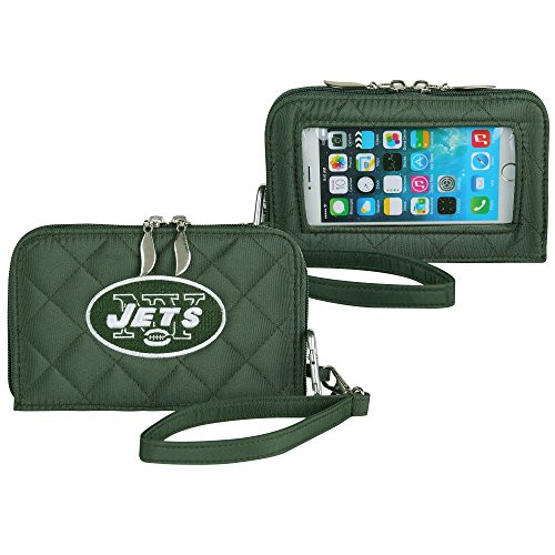 Charm14 NFL New York Jets Womens Quilted Cell Phone Wallet with Embroidered Logo by Little Earth Charm14 NFL New York Jets Womens Quilted Cell Phone Wallet with Embroidered Logo by Little Earth