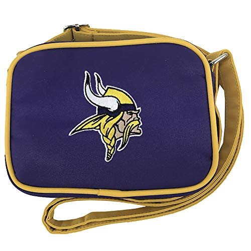 NFL Minnesota Vikings Fashion Style Crossbody Purse- Embroidered Logo