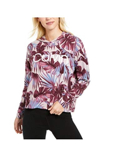 Calvin Klein Performance Lush Printed Logo Hoodie Evening Sand Combo S