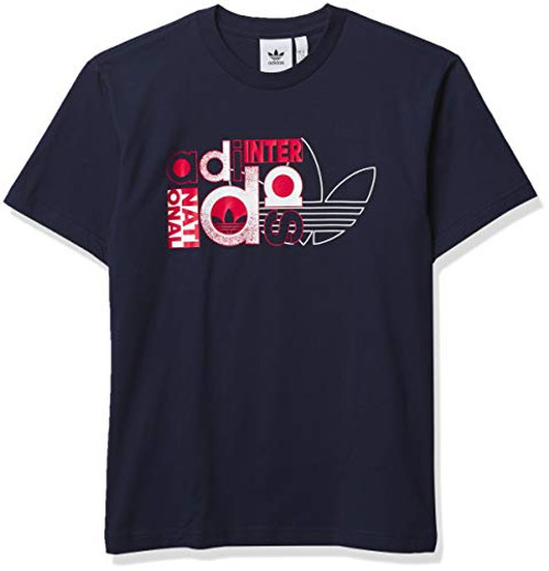 adidas Originals mens International Graphic Tee Collegiate Navy Large