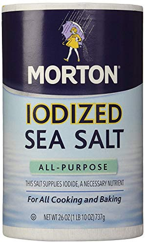 Morton Salt Iodized Sea Salt  26 oz  6 pk
