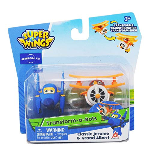 Super Wings Transform-a-Bots 2 Pack   2  Scale   Classic Jerome   Grand Albert