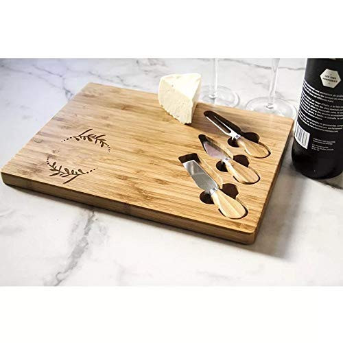 Unique Bamboo Cheese Board  Platter Serving Tray