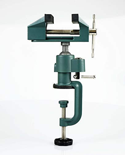 NOVELTOOLS Bench Vise Swivel 3  Tabletop Clamp Vice Tilts Rotates 360° Universal Work Hobby