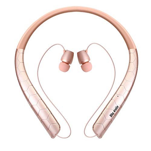 Bluetooth Headphones Bluenin Wireless Neckband Headset with Retractable Earbuds Stereo Earphones for Workout Home Office V5-0 Bluetooth Headset Call Vibrate CVC6-0 Noise Cancelling Mic Rose Gold Bluetooth Headphones Bluenin Wireless Neckband Headset with Retractable Earbuds Stereo Earphones for Workout Home Office V5-0 Bluetooth Headset Call Vibrate CVC6-0 Noise Cancelling Mic Rose Gold