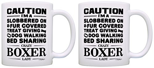 Dog Gifts for Dog Lovers Crazy Boxer Lady Rescue Gift 2 Pack Gift Coffee Mugs Tea Cups White Dog Gifts for Dog Lovers Crazy Boxer Lady Rescue Gift 2 Pack Gift Coffee Mugs Tea Cups White