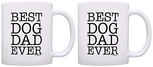 Best Dog Dad Ever Animal Lover Rescue 2 Pack Gift Coffee Mugs Tea Cups White Best Dog Dad Ever Animal Lover Rescue 2 Pack Gift Coffee Mugs Tea Cups White