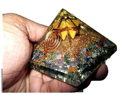 Jet Mix Gemstone Yellow Jade Merkaba Chakra Orgone Pyramid Free Booklet Jet International Crystal Therapy Crystal Gemstones Copper Metal Mix Rare Healing Positive Energy Tetrahedron Sacred Geometry Me