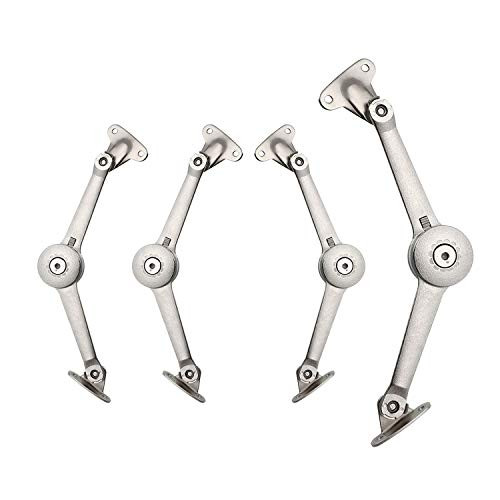 Lid Support Hinge Stay with Soft Close  Hinge Support Drop Lids of Toy Box Cabinets Cupboard Storage Chest Max Weight Support 40lb-2pcs 4 Pack