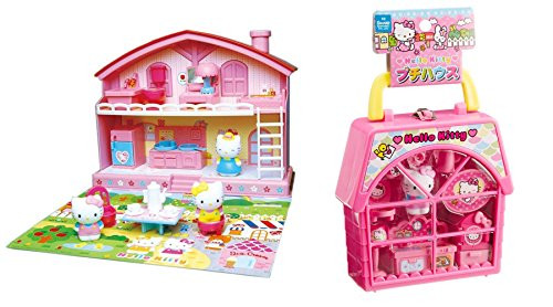 2 Hello Kitty House Sets - Petty House and Good Friends House (Japan Import)