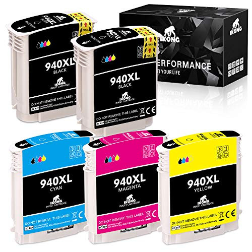 IKONG Remanufactured Ink Cartridges Replacement for HP 940 940XL High Yield use wirh HP Officejet Pro 8000 8500 8500A 8500A Plus Printer  5-Pack