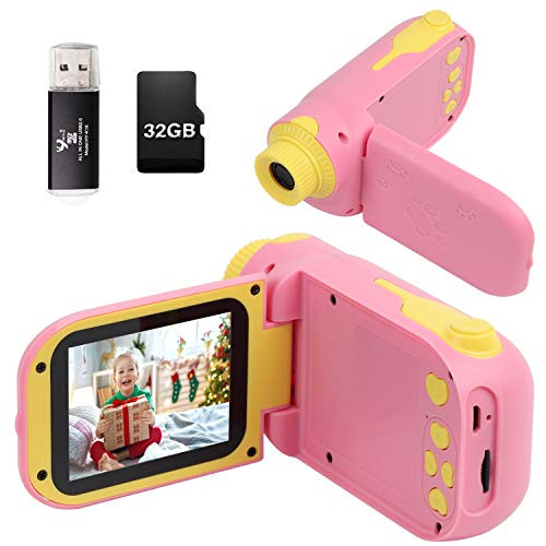 Kids Camera Video Camera Camcorder for Kids Gifts 1080P HD DV Digital Video Camera with 2-4inch Screen 12MP Kids Camera for Children Boys Girls 3-10 Year Old with 32G SD Card SD Card Reader Kids Camera Video Camera Camcorder for Kids Gifts 1080P HD DV Digital Video Camera with 2-4inch Screen 12MP Kids Camera for Children Boys Girls 3-10 Year Old with 32G SD Card SD Card Reader