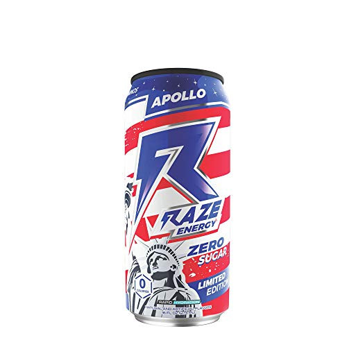 Raze Energy Drink   Performance and Hydration   Sugar Free  Zero Calorie Energy Drink - Apollo 12 Pack