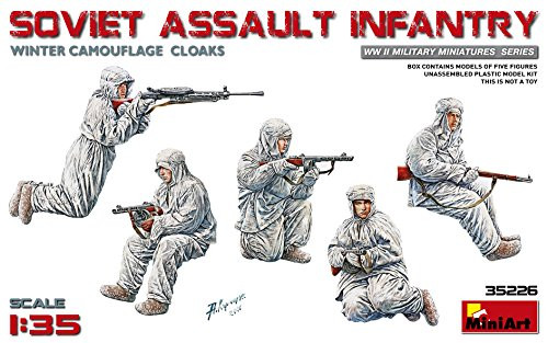 MiniArt Soviet Assault Infantry Winter Camouflage Cloaks 1-35 35226