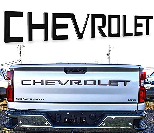 Tailgate Insert Letters 3M Adhesive   3D Raised Decals Letters  Tailgate Emblems Inserts Letters Matte Black