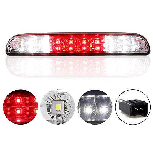 High Mount 3rd Stop Light Assemblies  For 1999-2016 Ford Super Duty-Ranger-Mazda B-Series Third Center Cargo Reverse Rear LED Brake Light Bar Taillight Two Rows Red