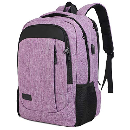 Monsdle Travel Laptop Backpack Anti Theft Water Resistant Backpacks School Computer Bookbag with USB Charging Port for Men Women College Students Fits 15-6 Inch Laptop Purple Monsdle Travel Laptop Backpack Anti Theft Water Resistant Backpacks School Computer Bookbag with USB Charging Port for Men Women College Students Fits 15-6 Inch Laptop Purple