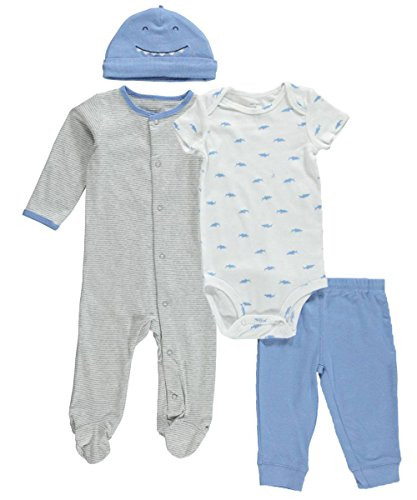 Carter s Baby Boys  4 Piece Take Me Home Layette Set 6 Months  Blue Shark