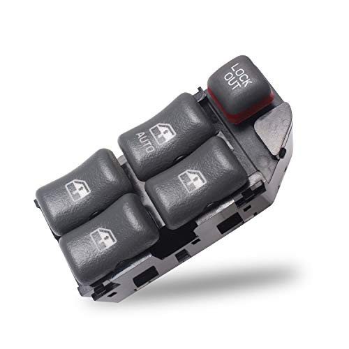 Travay Front Left Driver Master Power Window Switch Compatible with 1997-2003 Pontiac Grand Prix 1995-2005 Pontiac Sunfire Replacement Window Switch 19208647