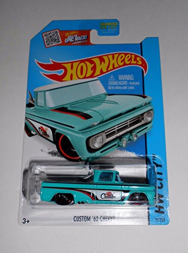 HOT WHEELS CUSTOM 62  CHEVY 72-250 HW CITY rare truck new