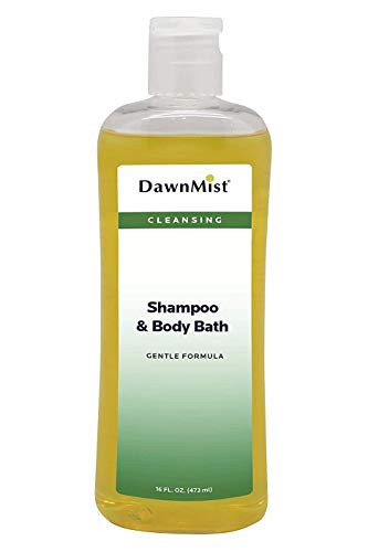 Dukal Dawn Mist Shampoo   Body Bath with Dispensing Cap  16 oz- Bottle Pack of 12