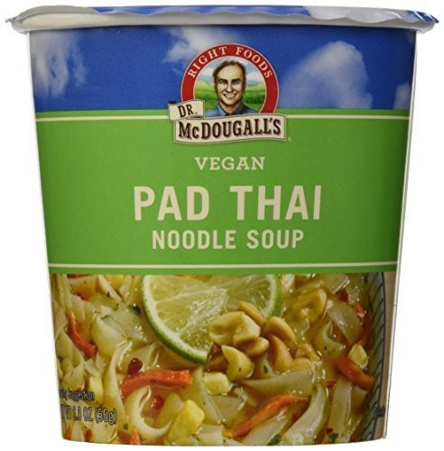 Dr- McDougall s Right Foods Vegan Pad Thai Noodle Soup  Fresh Flavor  2-Ounce Cups Pack of 6  Value Bulk Multi-pack