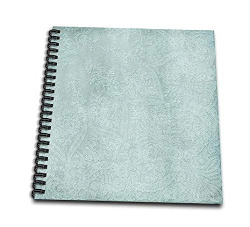 3dRose db790931 Soft Blue Lace Look Pattern-Drawing Book  8 by 8